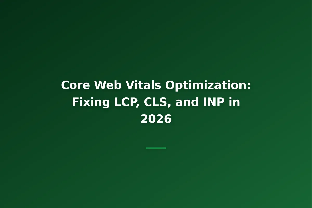 Core Web Vitals Optimization: Fixing LCP, CLS, and INP in 2026