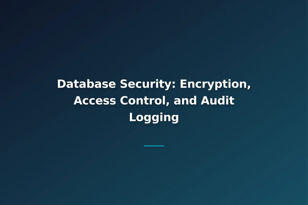 Database Security: Encryption, Access Control, and Audit Logging
