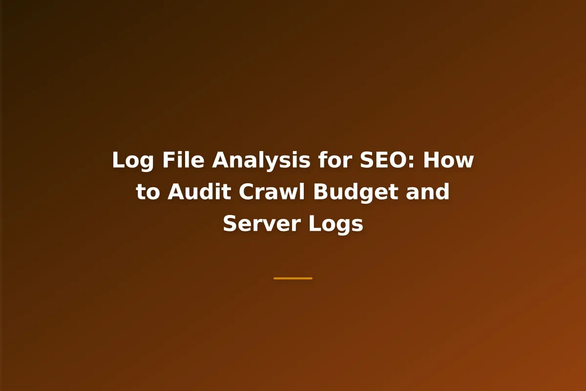 Log File Analysis for SEO: How to Audit Crawl Budget and Server Logs