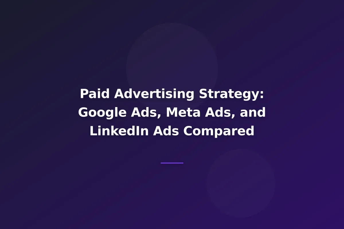 Paid Advertising Strategy: Google Ads, Meta Ads, and LinkedIn Ads Compared