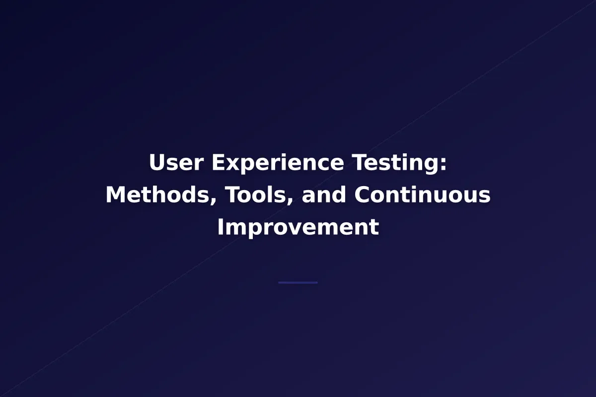 User Experience Testing: Methods, Tools, and Continuous Improvement