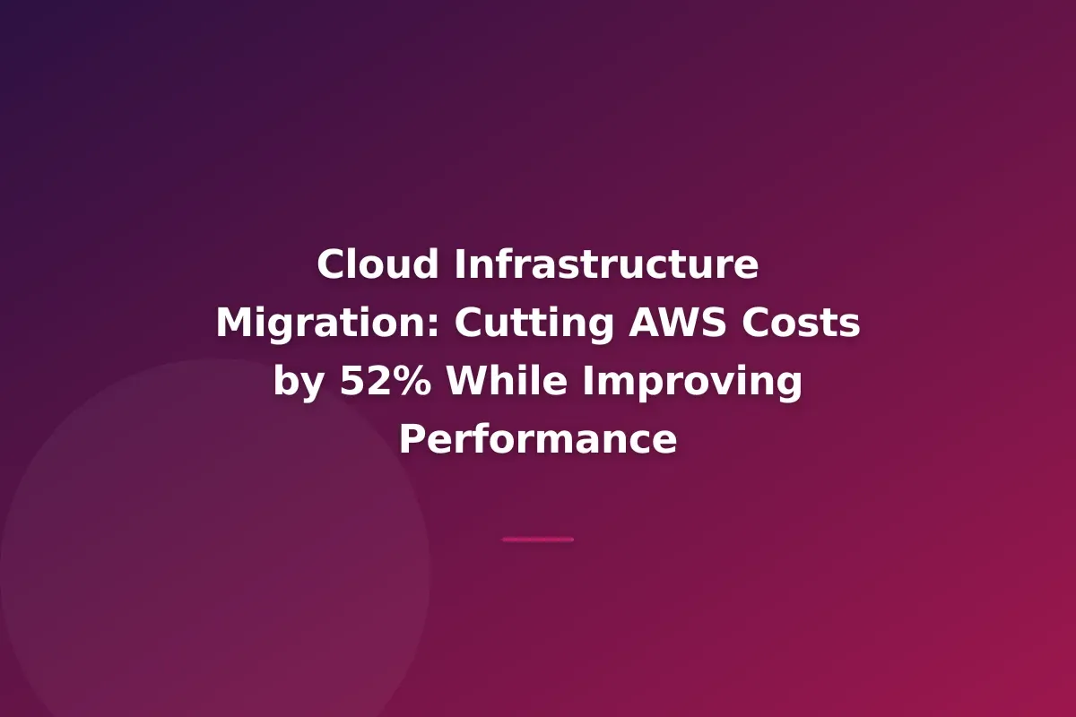 Cloud Infrastructure Migration: Cutting AWS Costs by 52% While Improving Performance